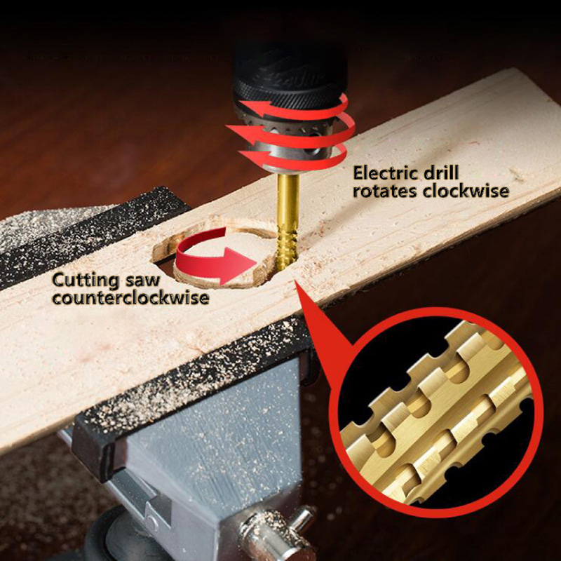 Juego de brocas helicoidales HSS, 6/2 Uds., 3-8mm, ranurado dentado, grifo de corte, sierra en espiral, sierra perforadora de madera, Metal y plástico, herramientas de taladro de titanio