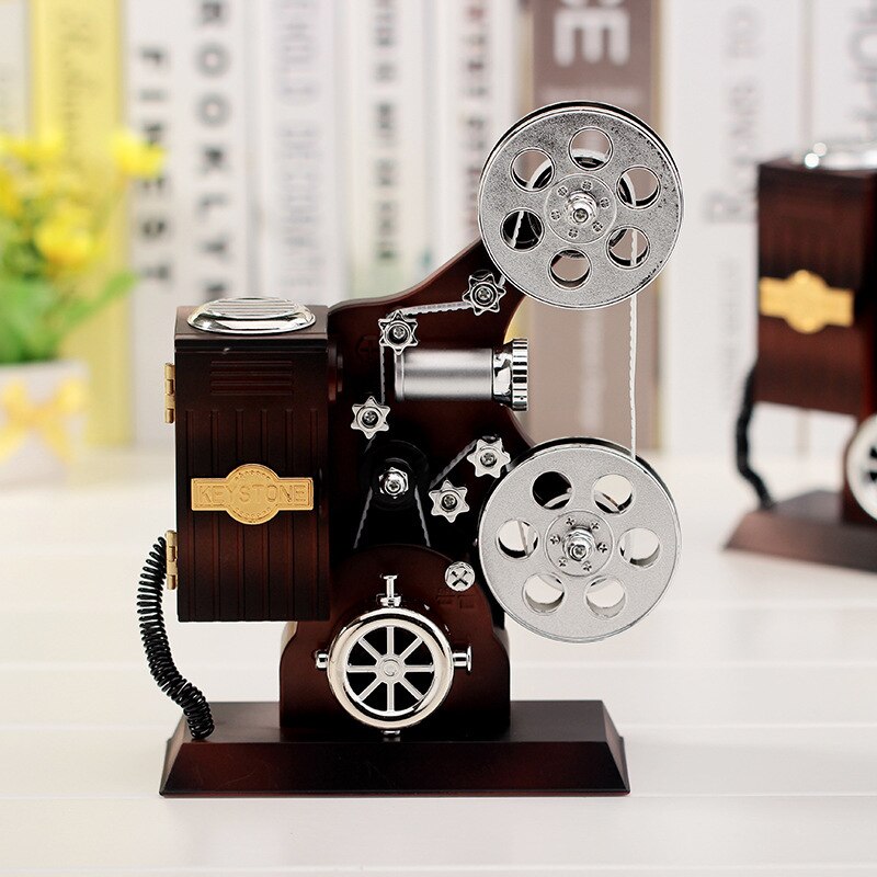 Projector Music Box Classical Style Music Box Jewelry Box Home Furnishings 18 Tones Best Mechanical Clockwork with Screws
