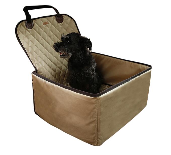 Behogar kæledyr hund bilsædeholder foldbar vaskbar varm booster taske taske til 5kg hund kat små dyr udendørs forsyninger: Stil b champagne