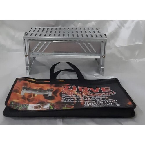 Foldbar grill prati̇k bærbar taske grill 27 x 40 cm størrelse