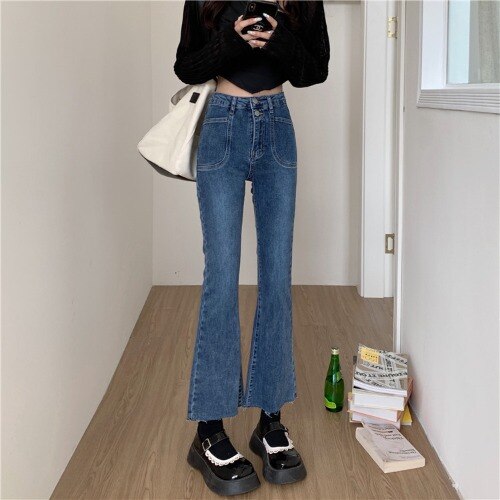 Vintage Denim Broek Alaster Queen Dames Jeans - Hoge Taille Baggy Broek Met Gescheurde Knieën - Casual Denim Voor Vrouwen Dames Broek Katoen Polyester