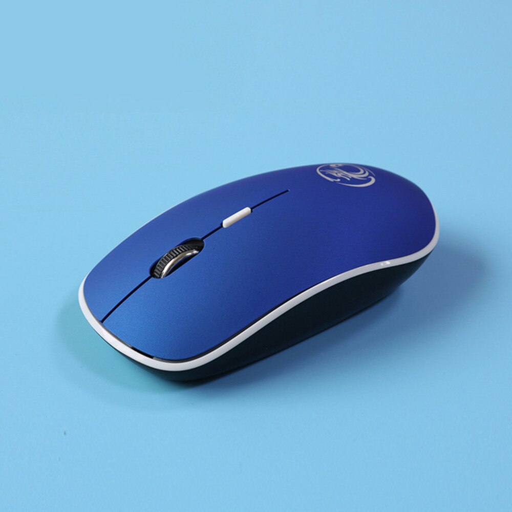 Wireless Mouse Silent Computer Mouse 1600 DPI Ergonomic Mause Noiseless Sound USB PC Mice Mute Wireless Mice for Laptop: blue