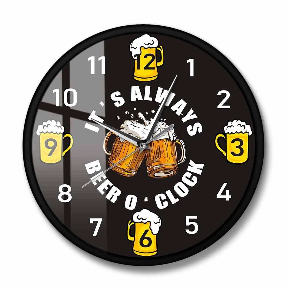 Horloge murale au moderne, enseigne pour Bar, Pub, décor pour amateurs de bière, bière, abreuvoir, Cave: Metal Frame