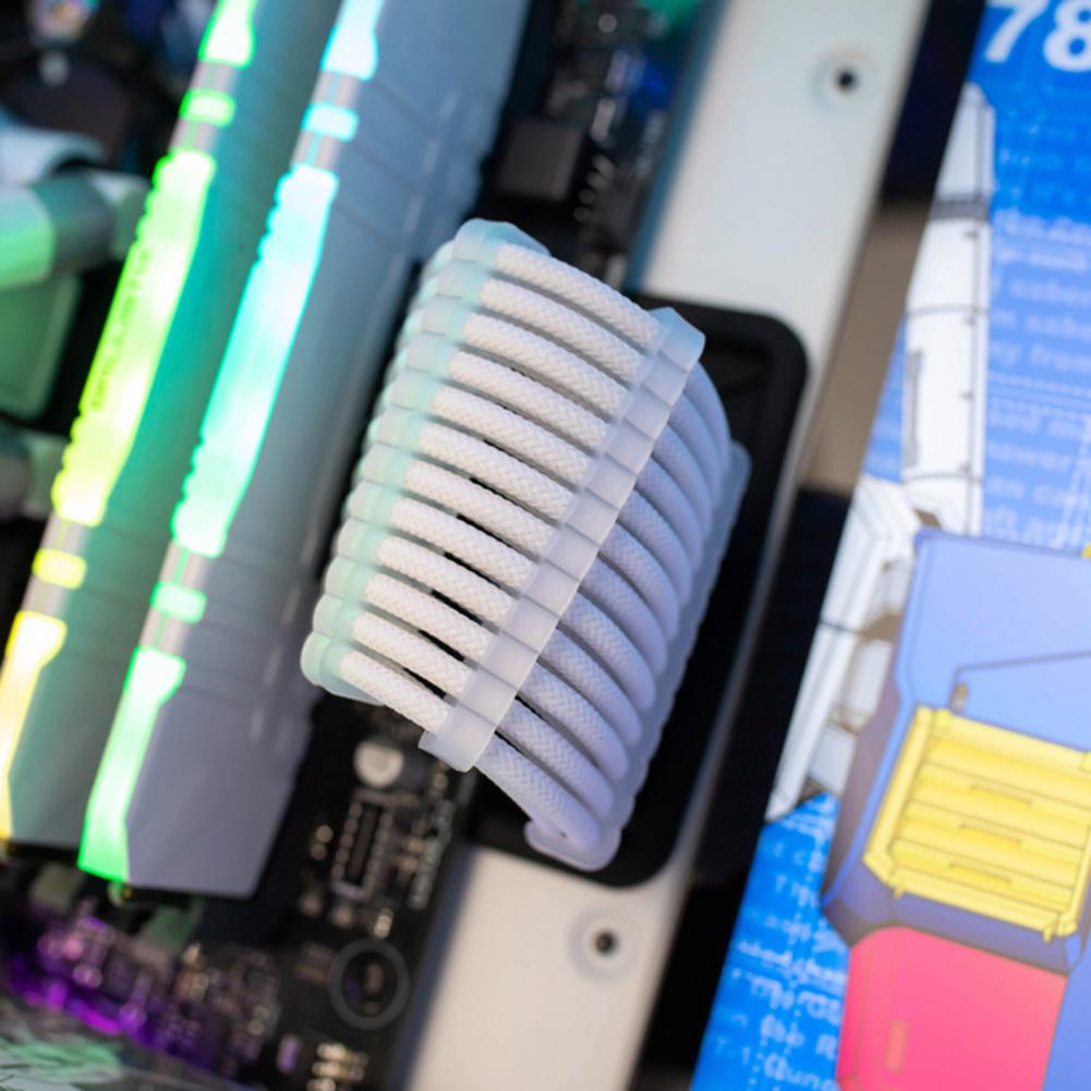 24Pcs/Set Cable Clamp Reusable Portable Easy Assembly 6/8/24Pin PC Power Cable Clamp Cable Organizer for Desktop