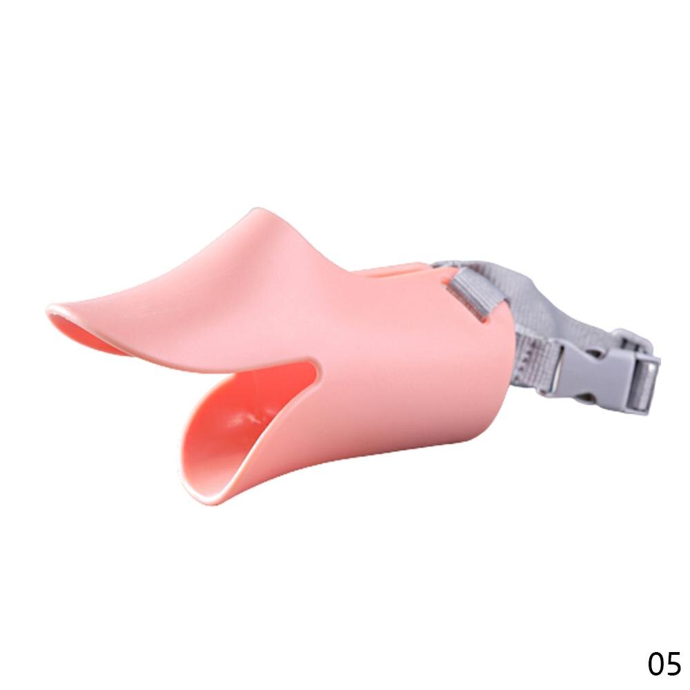 Hondenmuilkorf siliconen eendenmondmasker voor honden, anti-bijt, stop blaffende hondenmond, muilkorf voor honden, huisdier mondkapje, huisdier accessoires voor honden: Roze / Ik