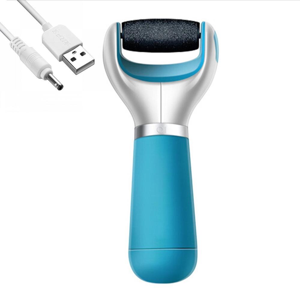 Mini Portable Electric Foot Grinder Foot Grinding Machine Exfoliating Dead Skin Callus Remover Foot Care Pedicure Device: USB Blue