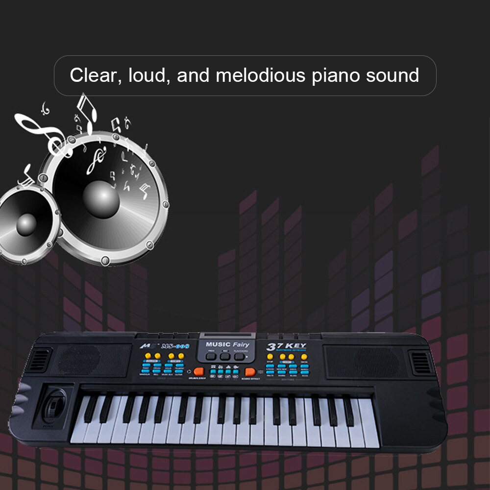37 Keys Electronic Piano Keyboard Electronic Organ Keyboard with Microphone Musical Instrument Toy for Chirldren Beginners