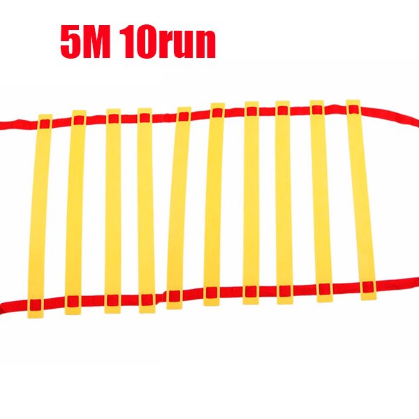 Agility ladder for football and football speed training with carrying bag, fitness equipment, ladder rungs, nylon straps: 5m 10 run