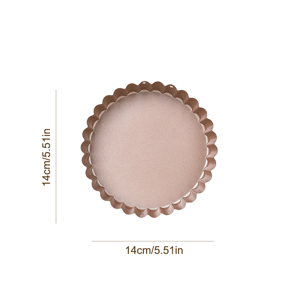 Fluted Pie Tart Pan Mold Baking Removable Bottom Nonstick Quiche Tool Rectangle Bakeware Template Dishes Cake Pans: Pink