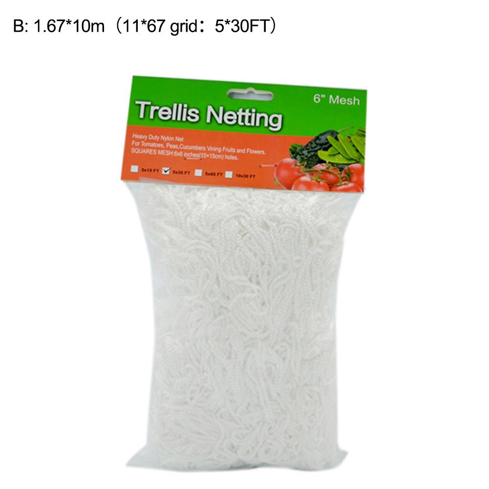 Mesh 5/10/20m Polyester Net Loofah Netting For Morning Glory Vine Flowers Garden Plants Climbing Net Cucumber Vine Grow Holder: B