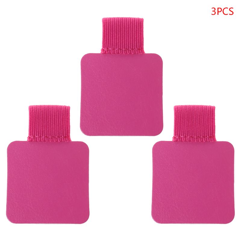 3pcs Square Self-adhesive Leather Pen Clip Pencil Elastic Loop For Notebooks Journals Clipboards Pens Holder: HP