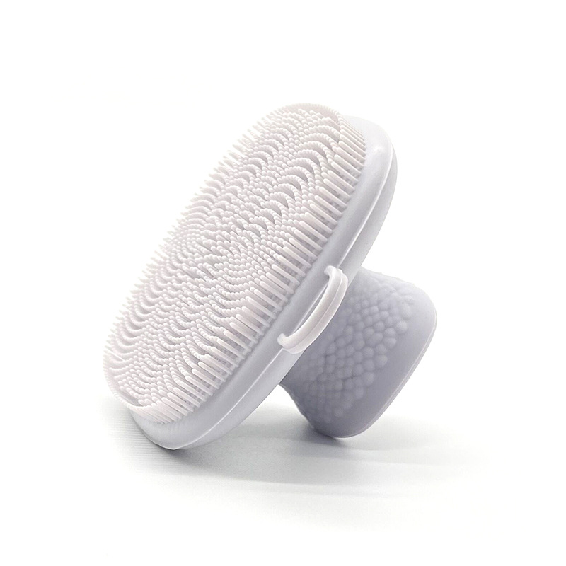 Cepillo de limpieza Facial de silicona, almohadilla de lavado, exfoliante, eliminador de espinillas, limpieza Facial profunda, cepillos faciales, masajeador de baño para bebé: Verde