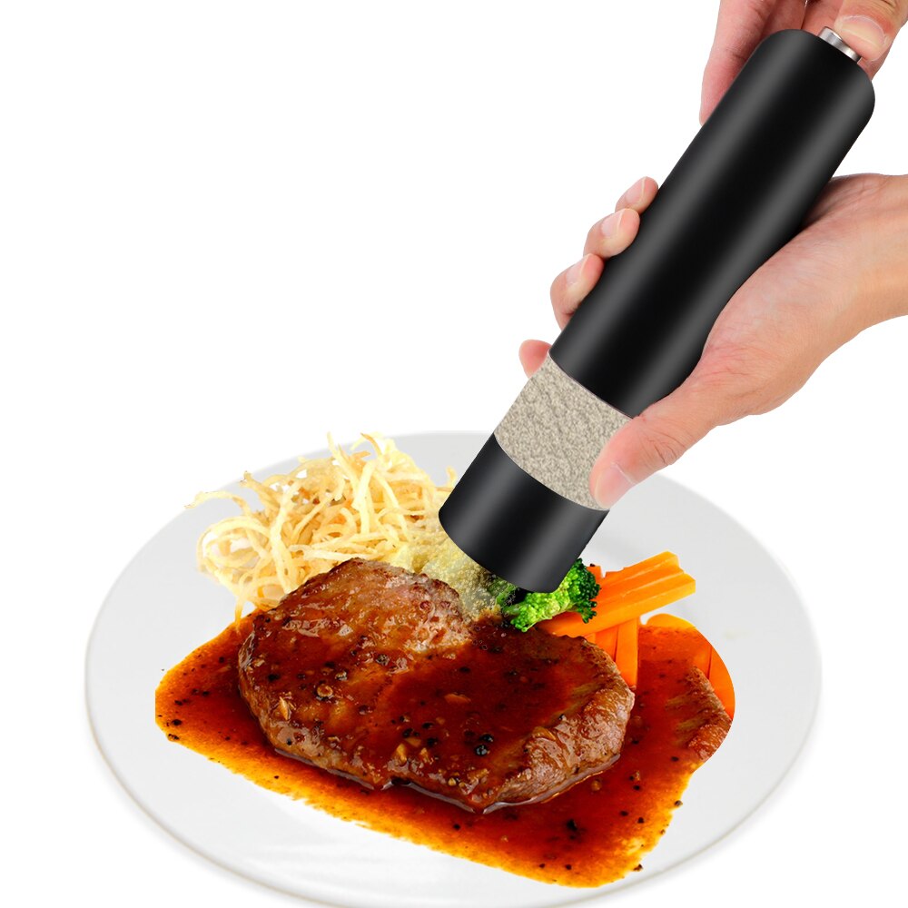 Elektrische Automatische Peper Zout Molen Spice Grinder Met Led Licht Kruiden Fles Voor Koken Restaurants Keuken Accessoires