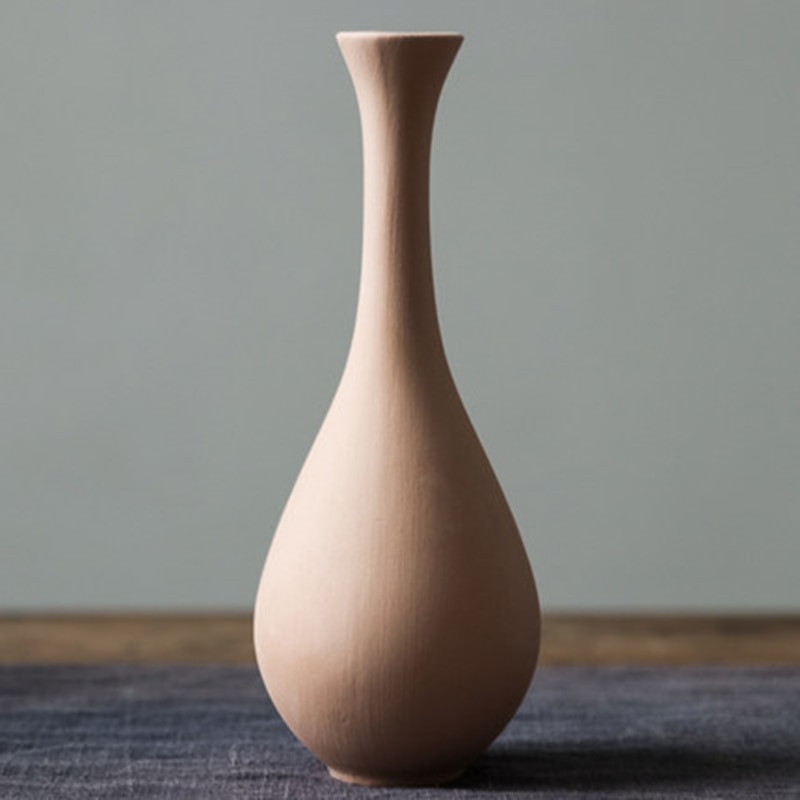 Minimalistisk nordisk boligindretning almindelig vase keramisk kunst kinesiske vaser gamle til blomster rustik enkel porcelæn