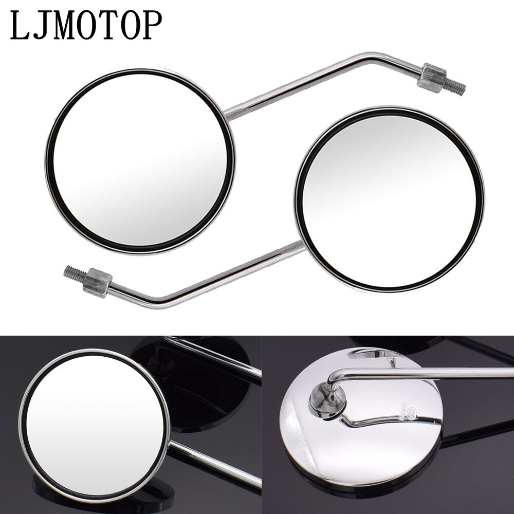 Moottoripyörän taustapeili sähköpyörän peilit mopon sivupeili pyöreä 8mm 10mm