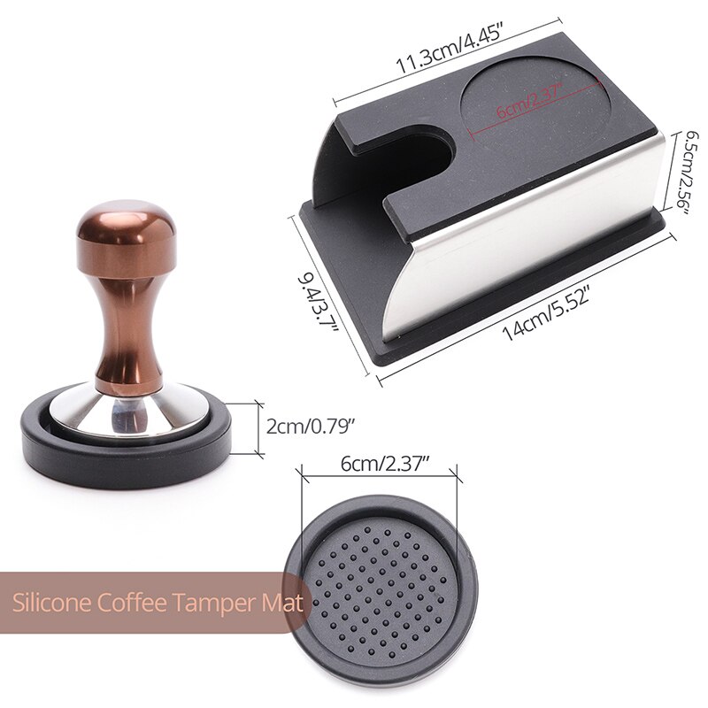 Barista Espresso Sabotage Flat Base, Siliconen Koffie Tamper Mat (51/53/58Mm)