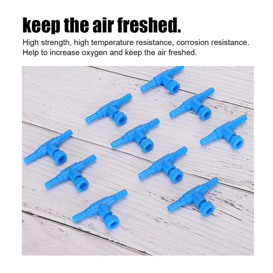 10 stuks/set aquarium luchtklep aquarium t-stuk 3- weg pomp luchtslang luchtvolume regelklep voor 0.2in slangen