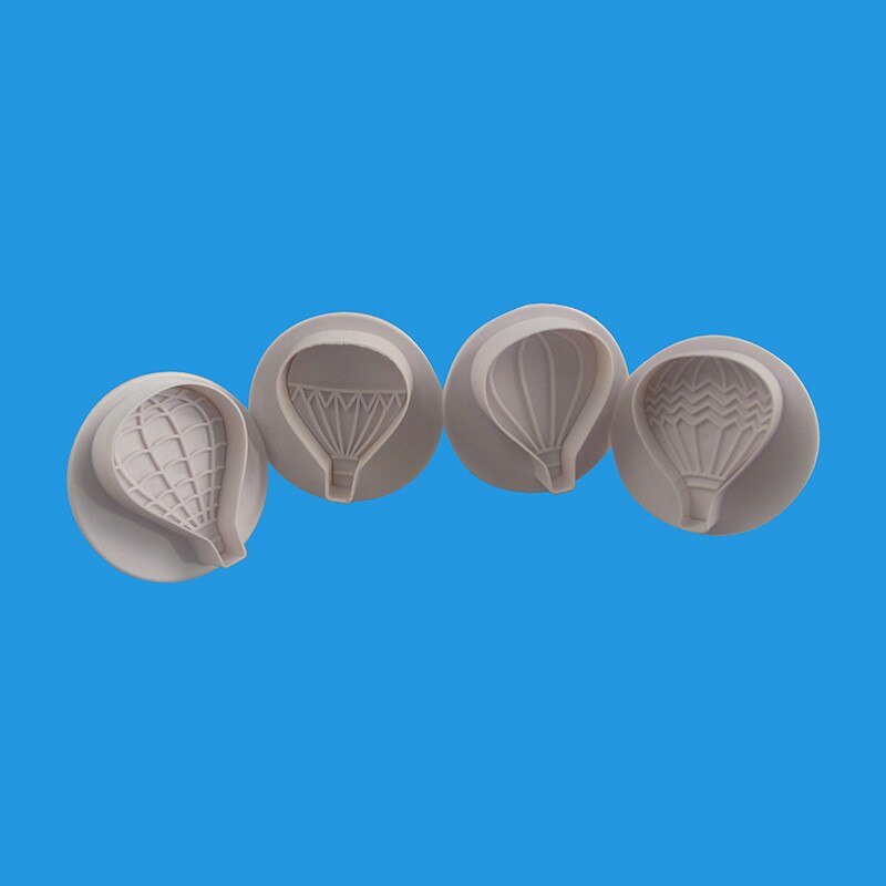 4Pcs/set Air Balloon Cookie Cutters Biscuit Cutter Set Fondant Embossing Plunger Cutter Cookie Cake Decorating Moulds Tools: Default Title