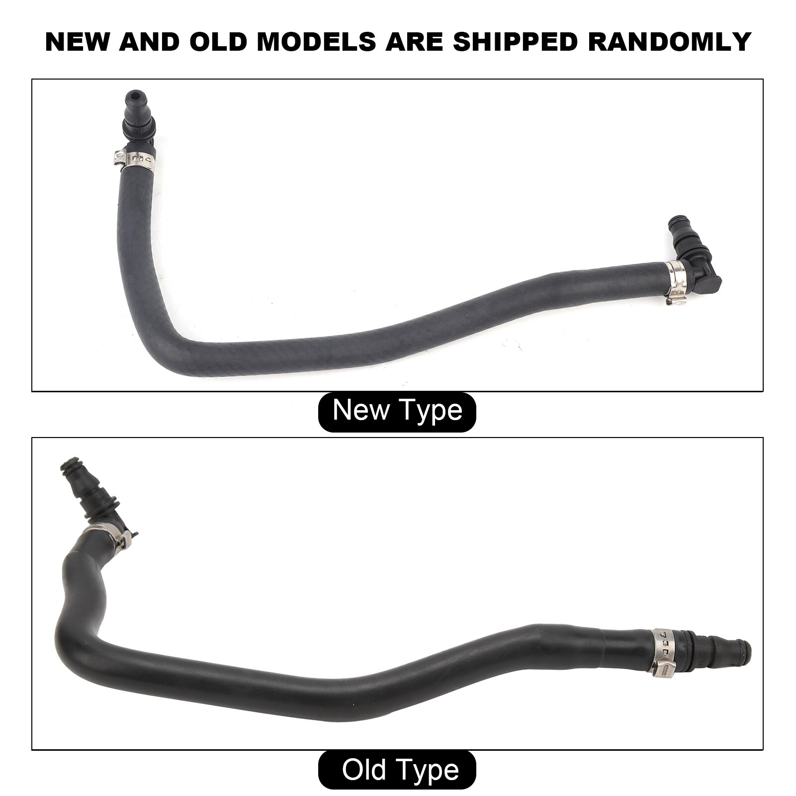 Radiator Vent Hose 2045010925 Rubber Black Replacement for Mercede Benz C‑CLASS W204 2007