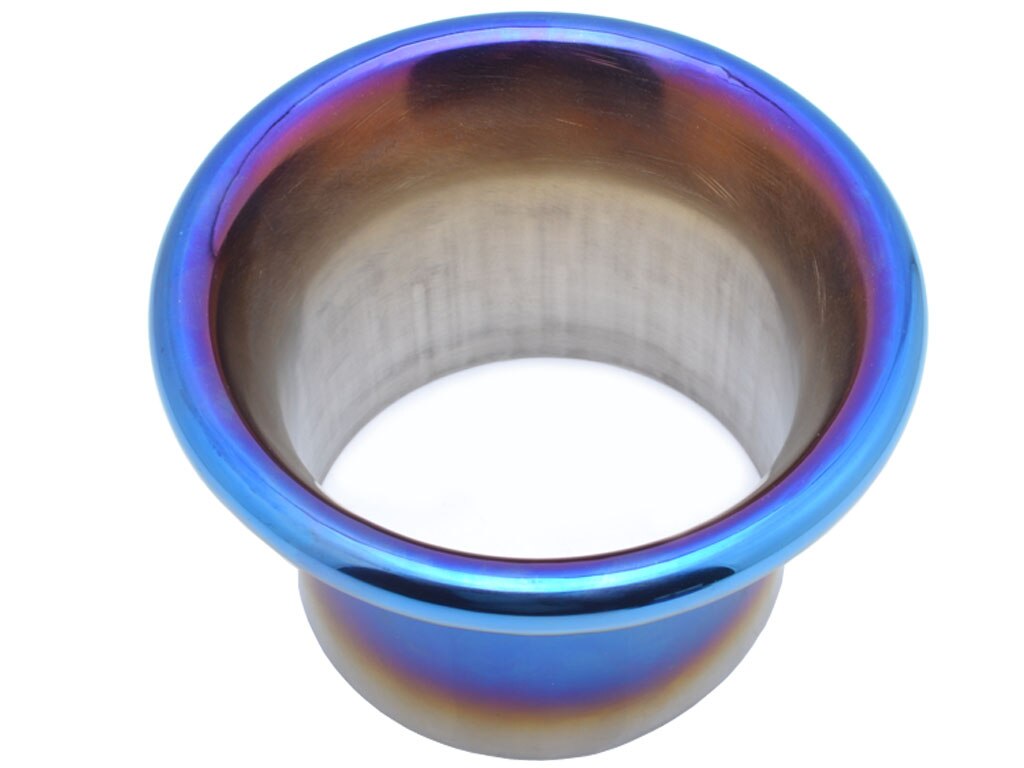 Kit d&#39;entonnoir de klaxon Turbo en acier inoxydable, système d&#39;admission d&#39;air froid à extrémité bleue en titane, Kit de pile de vitesse 76mm 89mm 3.5 pouces
