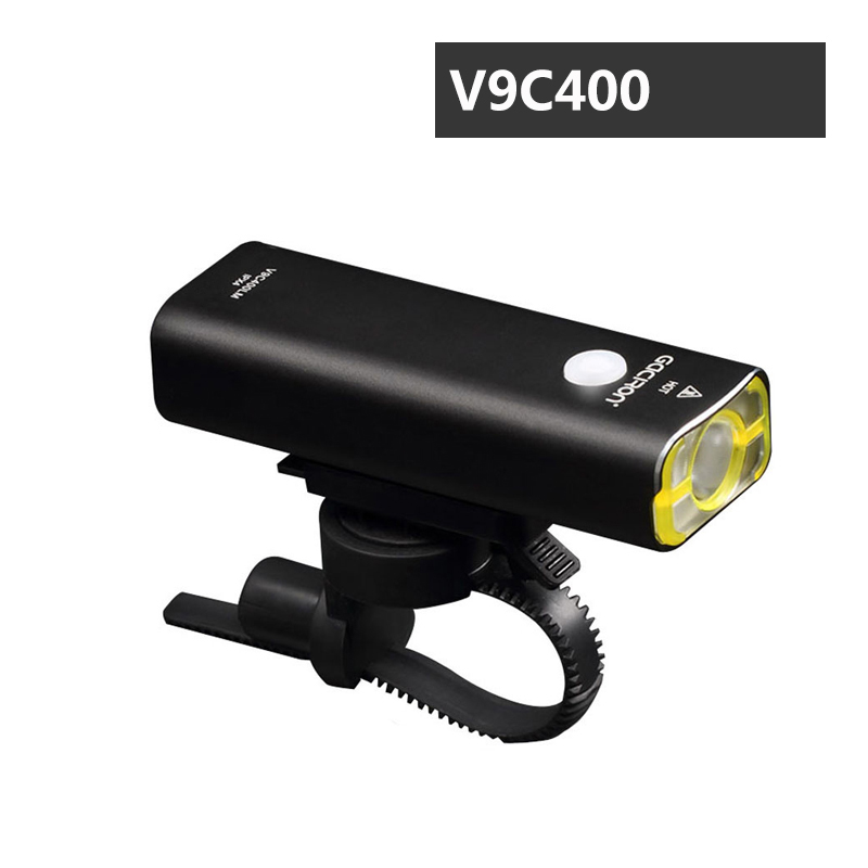 Gaciron cykel strålkastare ficklampa cykel fram lampa ljus ficklampa 400 600 800 lumen led usb uppladdningsbar: V9 c 400