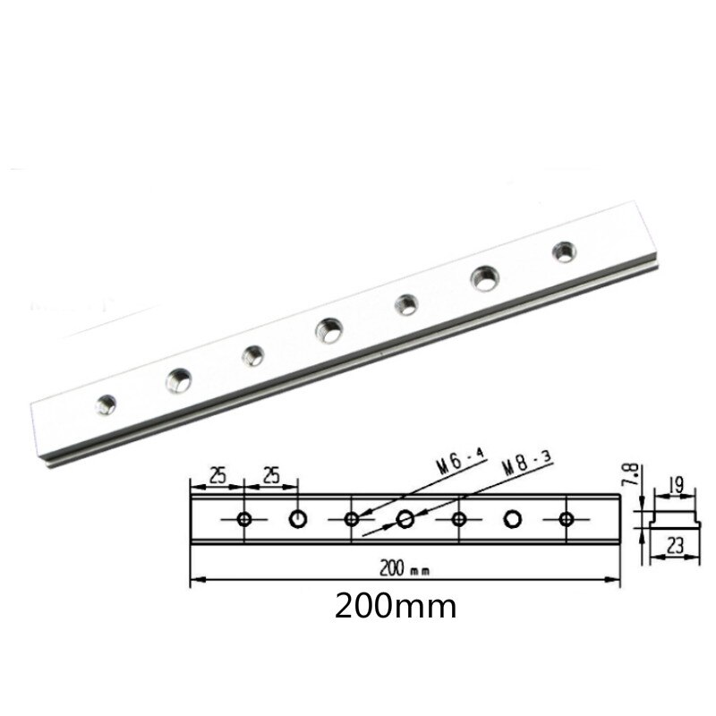 Holzbearbeitung T Slot Block Klemme und Gehrung Spur Schieberegler Bar Zimmerei Pressspan Klemme Bausatz Positionierung Begrenzer Gehrung Clip Gerät: 200mm Schieberegler Bar