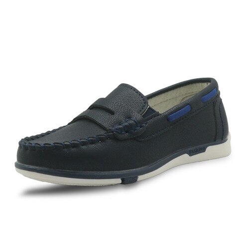 Apakowa jongens loafers kinderen lente herfst instap formele kleding schoenen kind lage bootschoenen back to school casual schoenen marineblauw rood: 626 marineblauw / 9.5