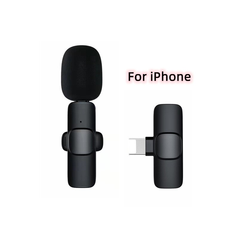 Kabelloses lavalier-stereo-mikrofon mit rauschunterdrückung, tragbar, für audio- und videoaufnahmen mit iphone, android-smartphone und handy (live-spiele).: 1. generation a