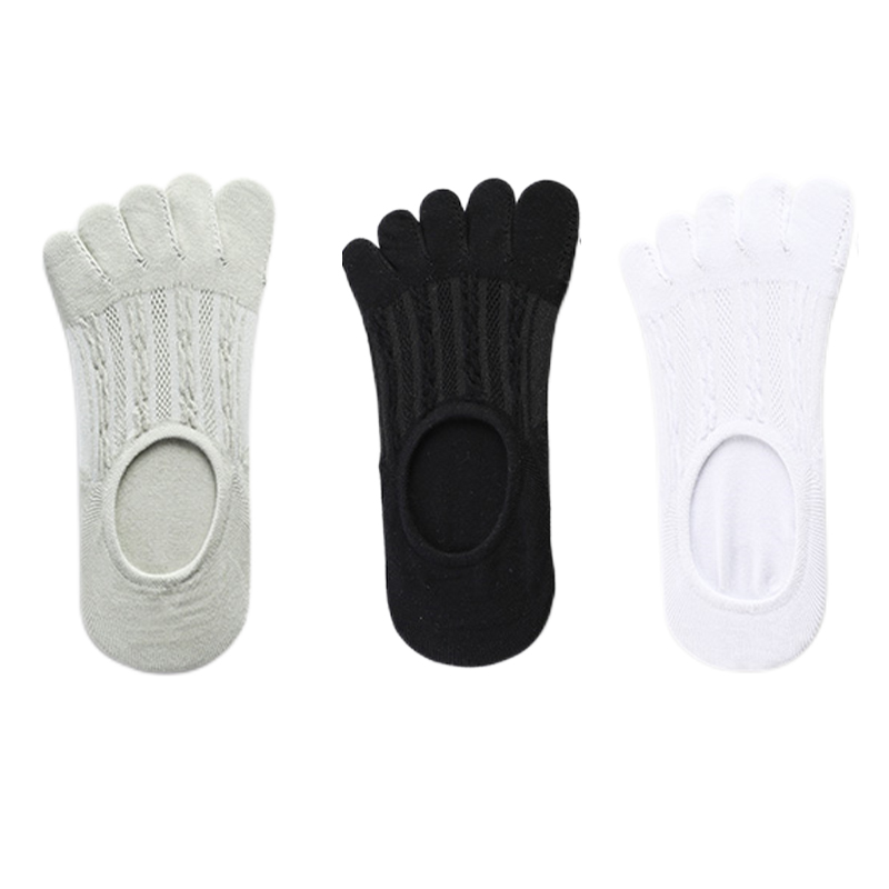 3 pares de calcetines de mujer de de algodón transpirable Invisible tobillo calcetines cortos de barco punta abierta elasticidad absorbente de sudor señoras Sox: Rojo
