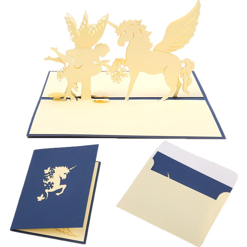 3D Pop-Up Cards Birthday Card for Mom Kids Wife Husband Birthday Cake Greeting Card Postcards Card with Envelope Stickers