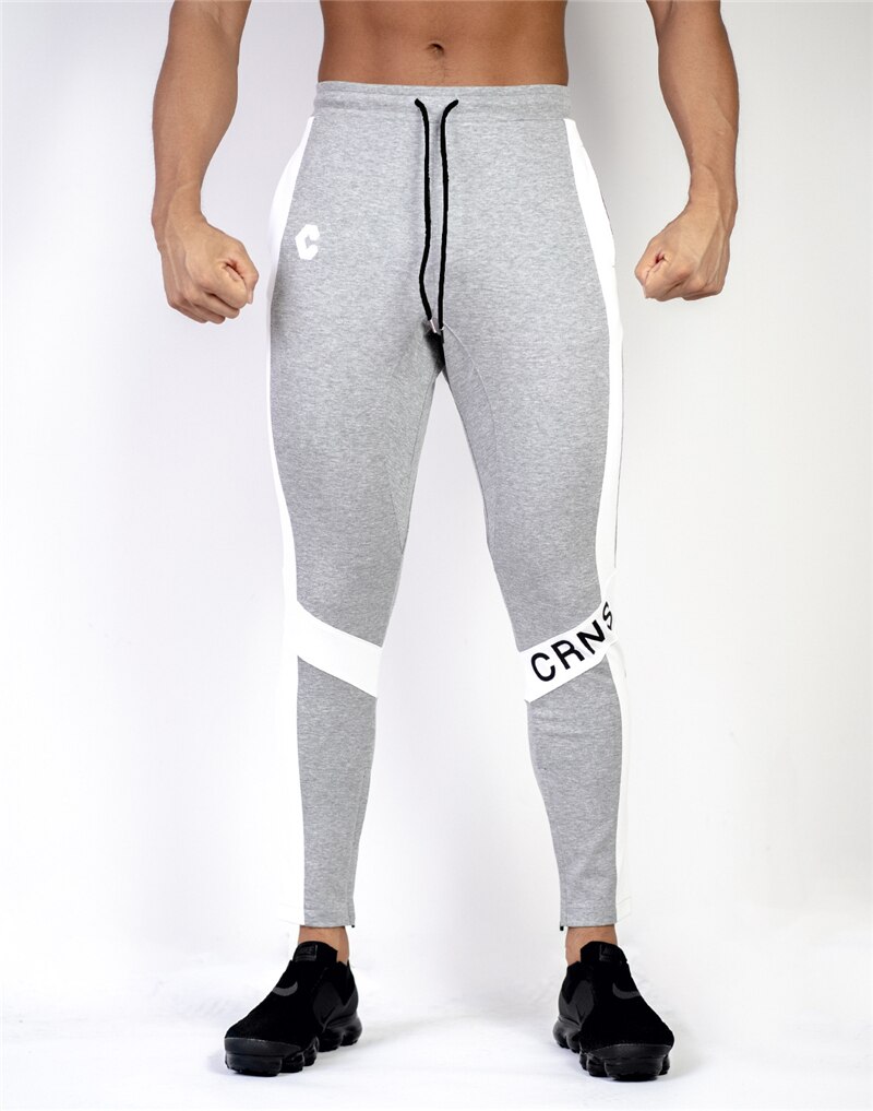 Katoen Running Broek Mannen Broek Sportkleding Workout Trainingsbroek Trackpants Broek Mannen Atletische Activewear Gym Broek Mannen: Grey / L