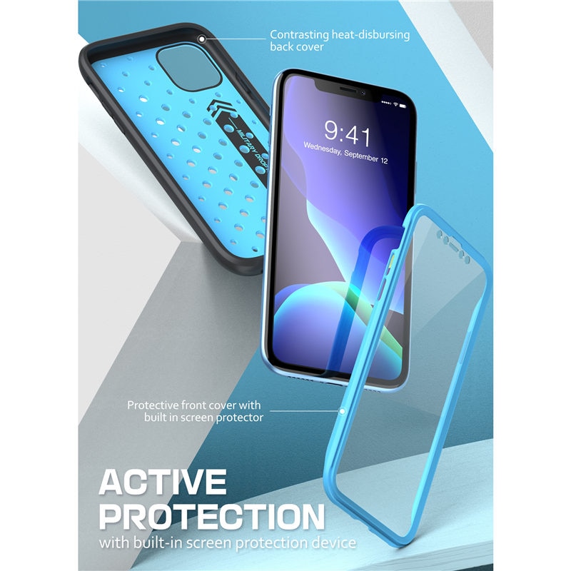 For iPhone 11 Case 6.1" ) SUPCASE UB Sport Premium Hybrid Liquid Silicone Rubber + PC Cover With Built-in Screen Protector