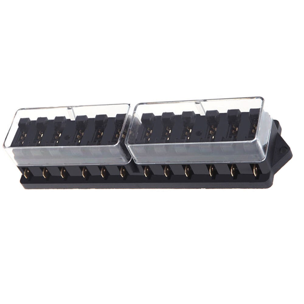 Car 12 Way Standard Blade Fuse Box Block Holder Socket Plug 12V 24V for car boat caravan camper