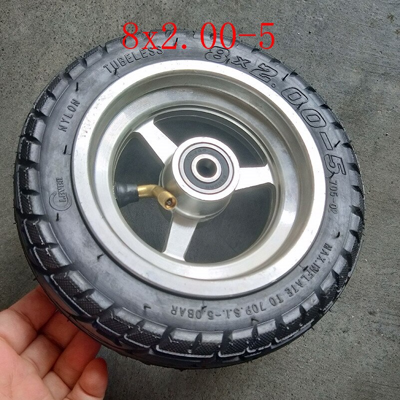 8X2.00-5 Tyres Tubeless Tires with alloy rims 8 inch wheel hub for Pocket Bike MINI Bike