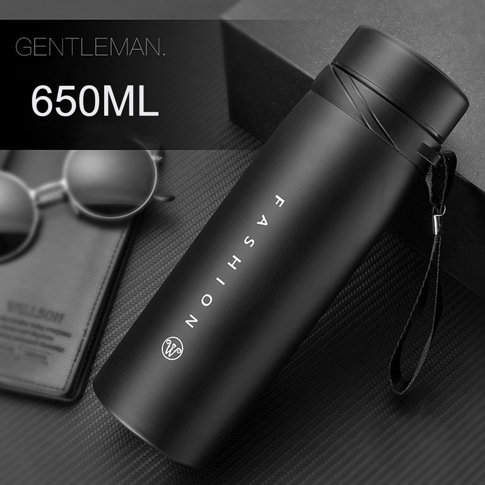 650/900/1100ml Thermos Mug Stainless Steel Water Bottle Portable Tea Coffee Mug Thermos Bottle For Outdoor Camping Hiking Sports