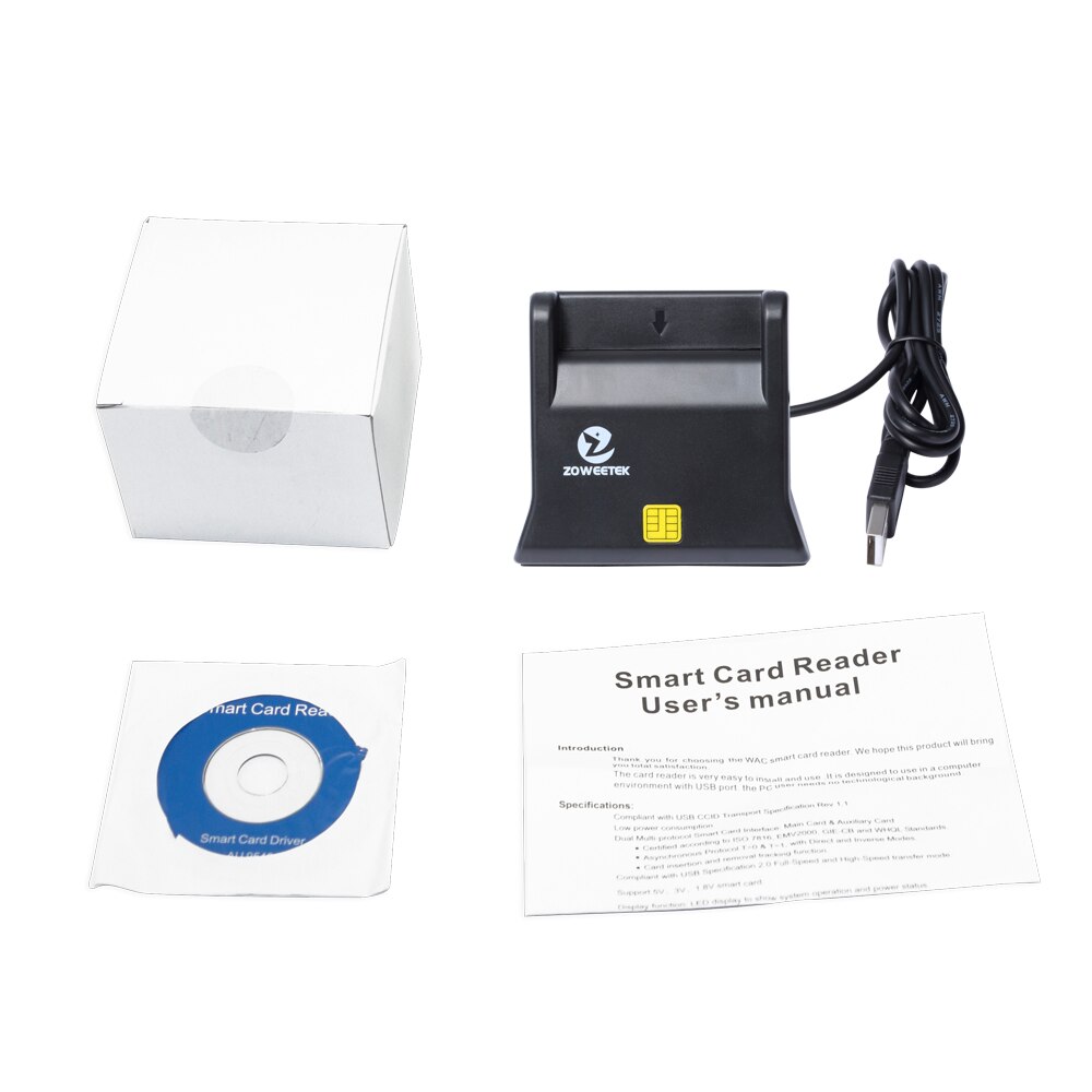 Zoweetek 12026-3 Product for USB EMV Smart Card Reader Writer for ISO 7816 EMV Chip Card Reader
