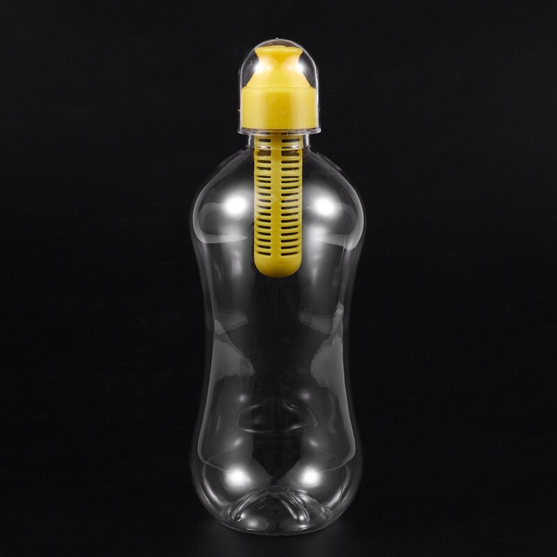 2X550Ml Outdoor Water Bobble Hydratatie Filter Fles Gefilterd Drinken, Paars & Geel