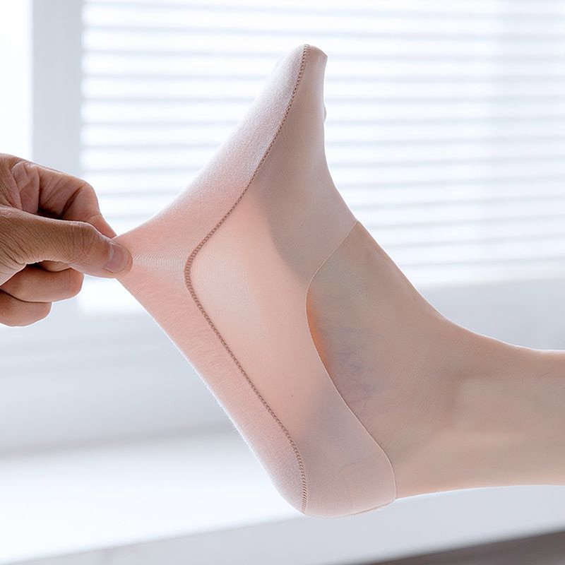 Calcetines invisibles de encaje con flores para mujer, medias bajas de verano, antideslizantes,