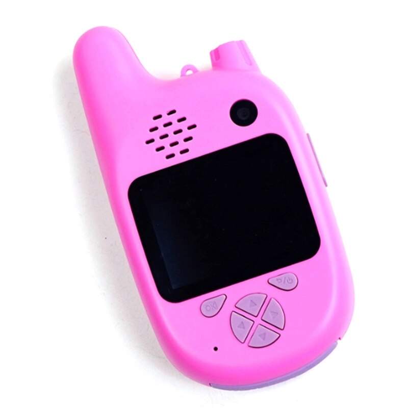 Niños Walkie Talkie Cámara videocámara Mini Video HD juguetes Walkie Talkie videocámara MP3 reproductor de música juego mejor para los niños: Pink