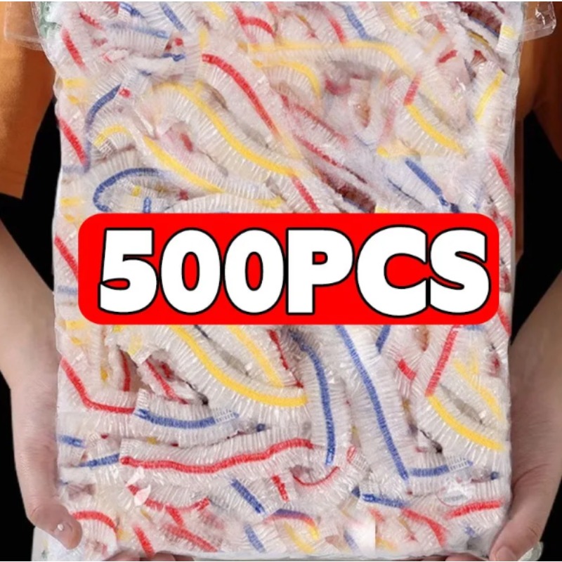 Disposable Food Cover Plastic Colorful Elastic Wrap Food Covers Fresh-keeping Lid Plate Kitchen Nylon Packaging Bags Storage Bag