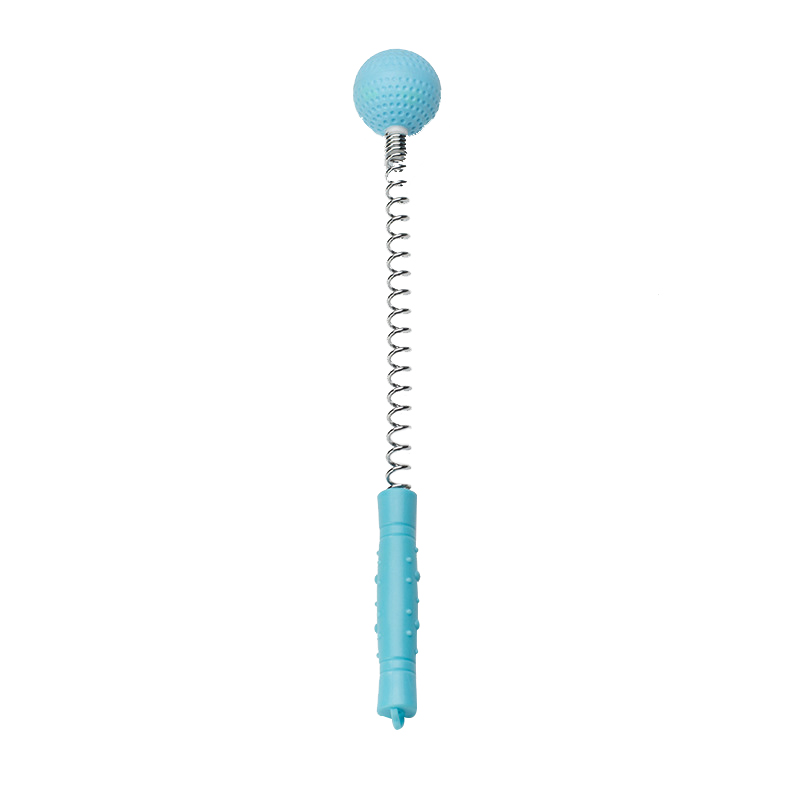Spring Ball Massager Manual Beat Hammer Body Massage Relieve Fatigue for Back Shoulder Leg SN: Blue