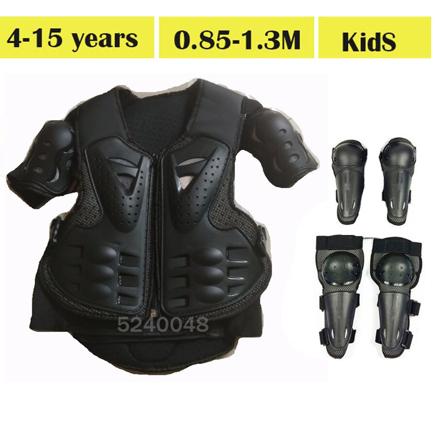 Armadura de protección de cuerpo completo para niños y bebés, chaleco de Motocross, protector de columna para el pecho, montar a caballo, bicicleta, almohadilla para la rodilla y el codo