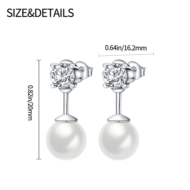 2022 popular blue pearl and leaf earrings , 100% 925 sterling silver, suitable for women's jewelry