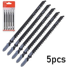 5pcs Jigsaw Blades Cutting Tool For Wood Sheet Panels Extra Long T344D 6T T-Shank HCS Jigsaw Blades