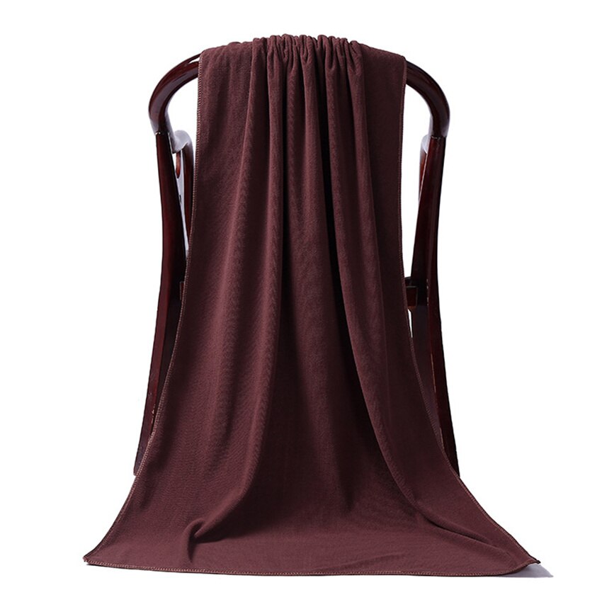 80*180 cm Microfiber Vlakte Handdoek Sneldrogende Strand Handdoeken Lente/Herfst Zwemmen Spa Thuis en beauty bed handdoeken: Chocolade