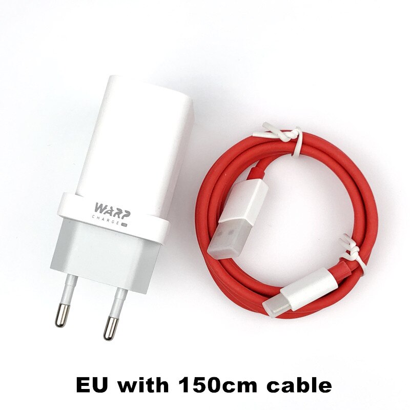 Original OnePlus 7 T Pro Warp Ladegerät 5V 6A EU/UNS Wand Dash 30 Lade adapter schnelle usb c kabel Für Oneplus 7 T 8 8T Pro 6T 6 5T 5: EU with 150cm cable