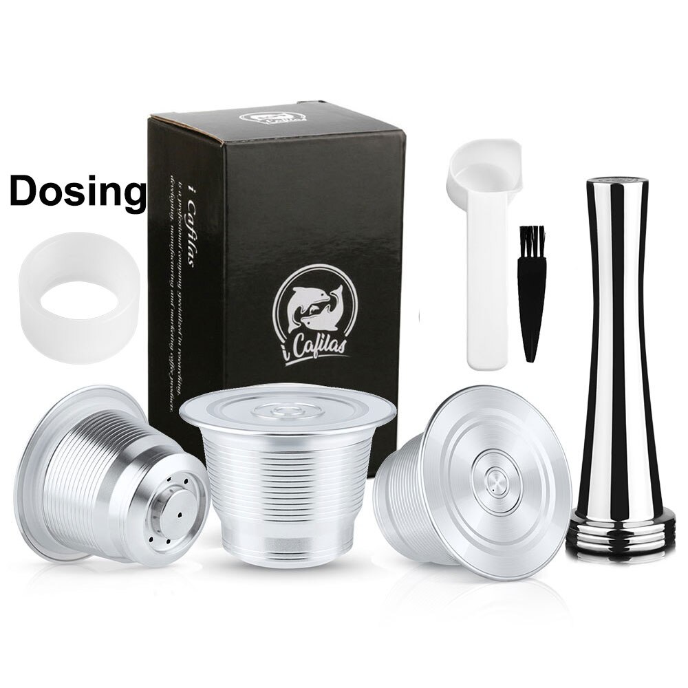 Icafilas Voor Nespresso Capsule Herbruikbare Espresso Staal Koffie Pod Filters Voor Mini C30 D30 &amp; Pixie Koffiezetapparaat: 3capsule-1td