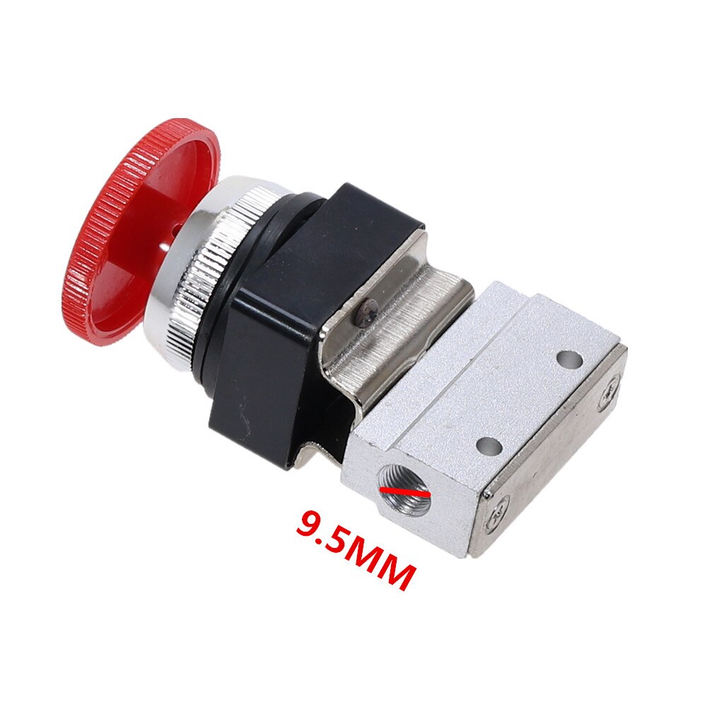 1PCS Red Mushroom Cap Emergency stop Button Self Lock 2 Position 3 Way Air Pneumatic Mechanical Valve MOV-3 1/8" Thread
