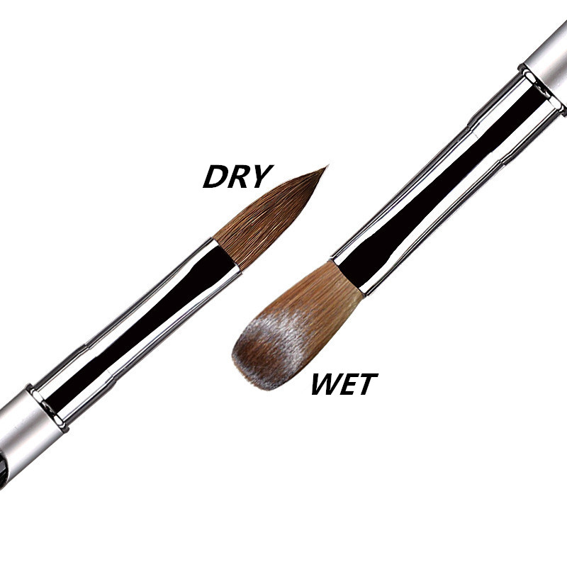 1PC Pędzel do paznokci akrylowych Kolinsky Sable Pędzel do akrylu UV Gel Carving Pen Brush Liquid Powder DIY Nail Drawing
