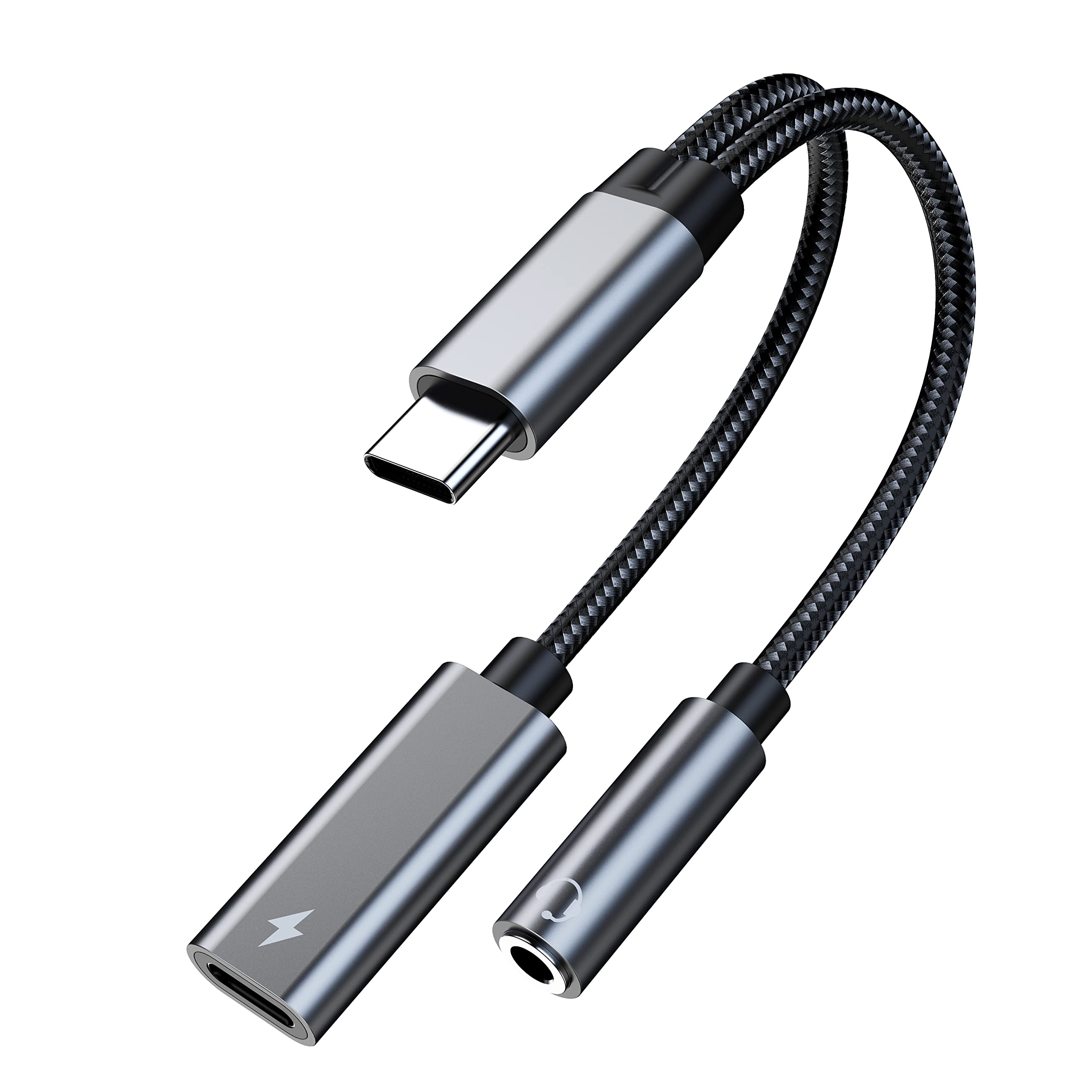 2 In 1 USB C a 3.5mm adattatore Jack per cuffie amplificatore per auricolari DAC HiFi interfaccia Audio caricabatterie rapido PD60W per Smartphon di tipo C